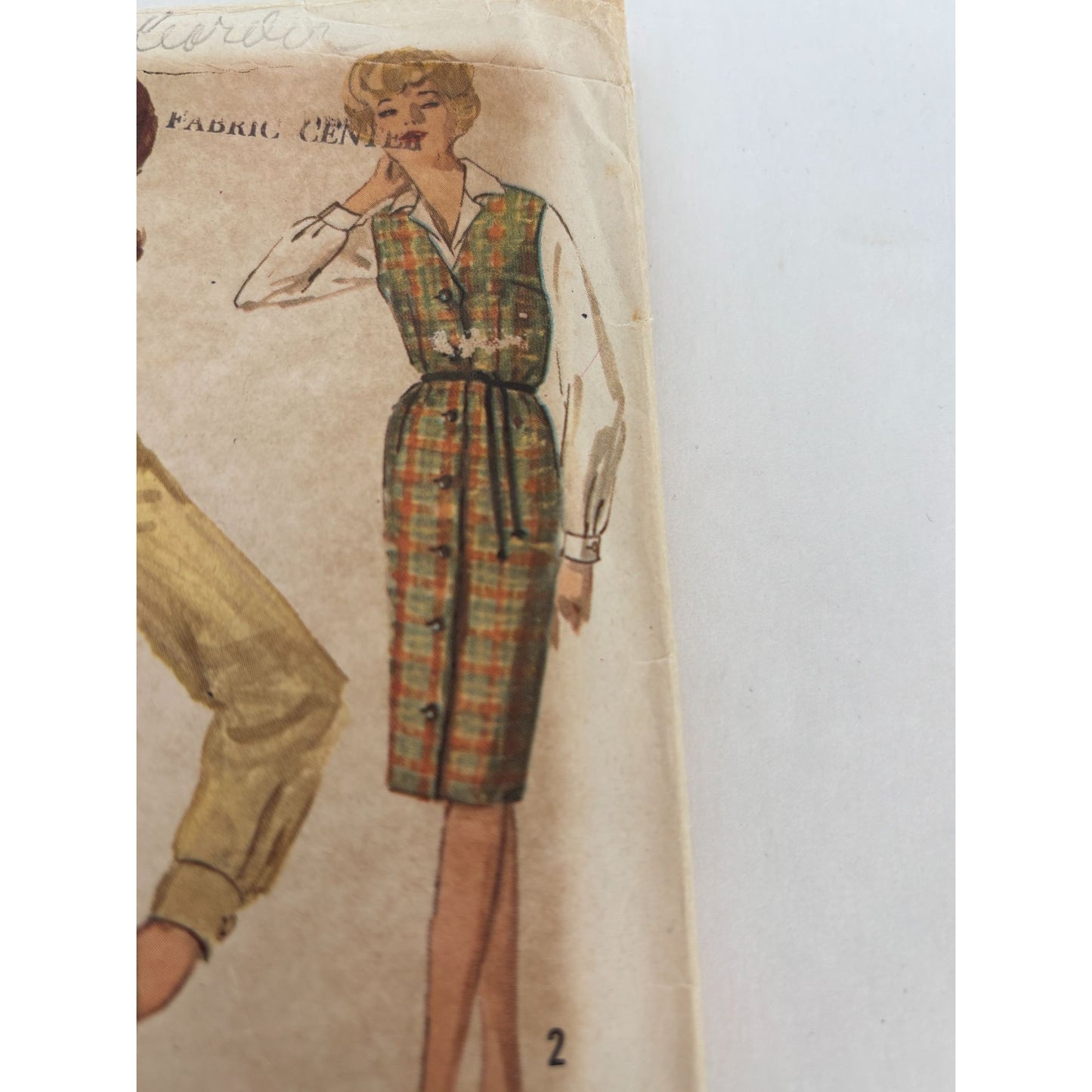 Simplicity Sewing Pattern 5140 Jumper Blouse Size 16 Bust 36 UC Vintage 1960s