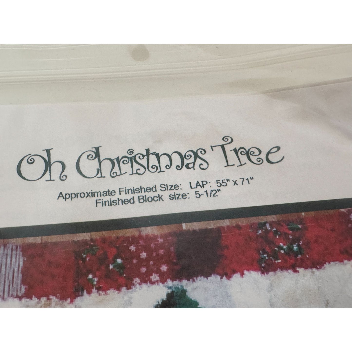 Oh Christmas Tree Lap Quilt Pattern Karla Alexander 55 x71 inch Saginaw Block