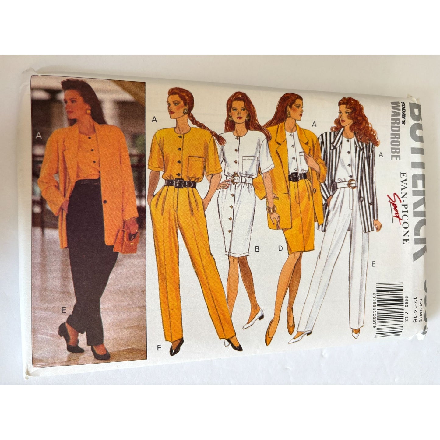 Butterick Sewing Pattern 5995 Misses Jacket Dress Blouse Skirt Pants Career UC