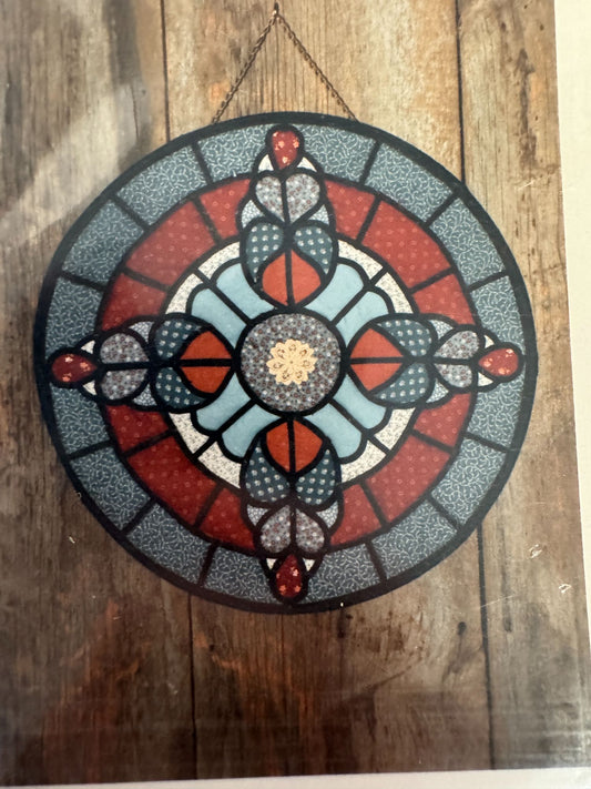 Garrison Goose Girl Creations Quilting Pattern Round Quilted Stained Glass 1980s