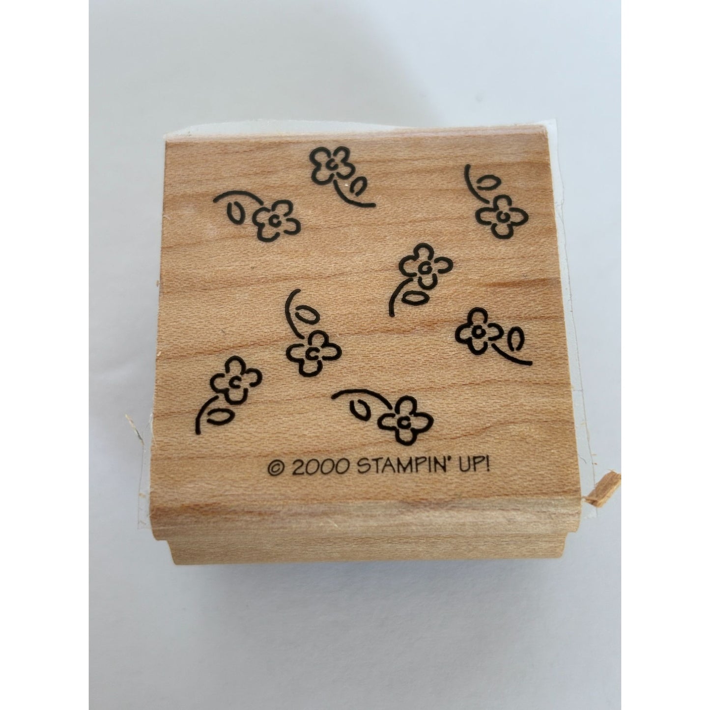 Stampin Up Rubber Stamp Flowers Falling Itty Bitty Spring Background Card Making