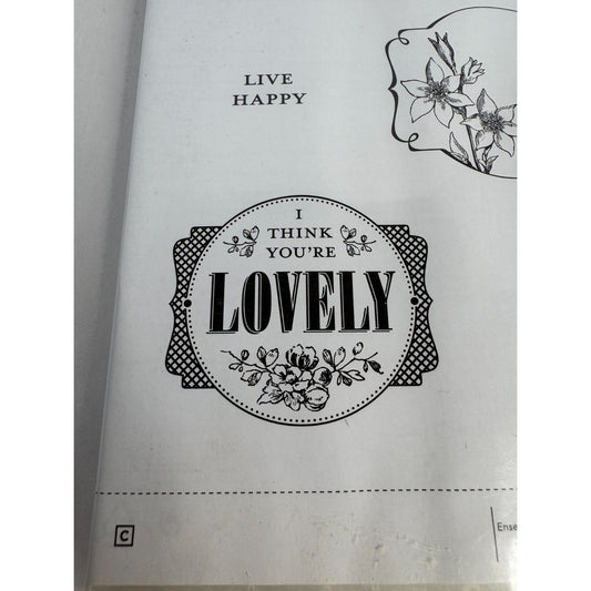 Stampin Up Rubber Stamp Set You're Lovely Gift Tag Friendship Card Making Happy