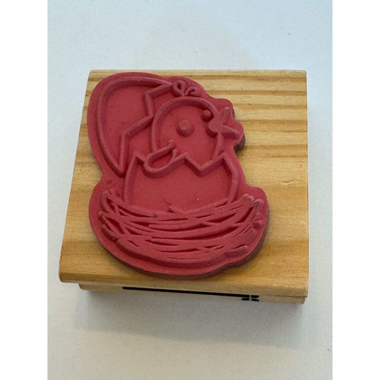 CraftSmart Rubber Stamp Chick Hatching In Nest Bird Easter Card Making Spring