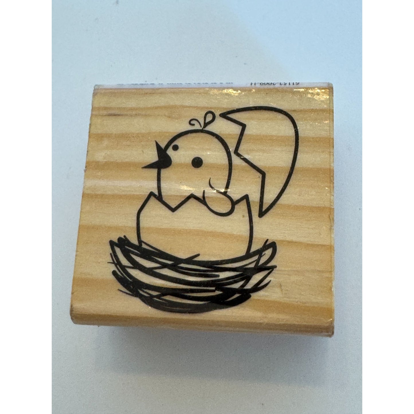 CraftSmart Rubber Stamp Chick Hatching In Nest Bird Easter Card Making Spring