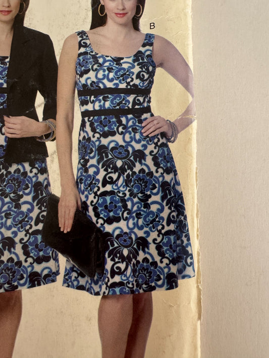 Butterick Sewing Pattern B5478 Jacket Dress Blazer Modern Workwear 6 8 10 12 UC