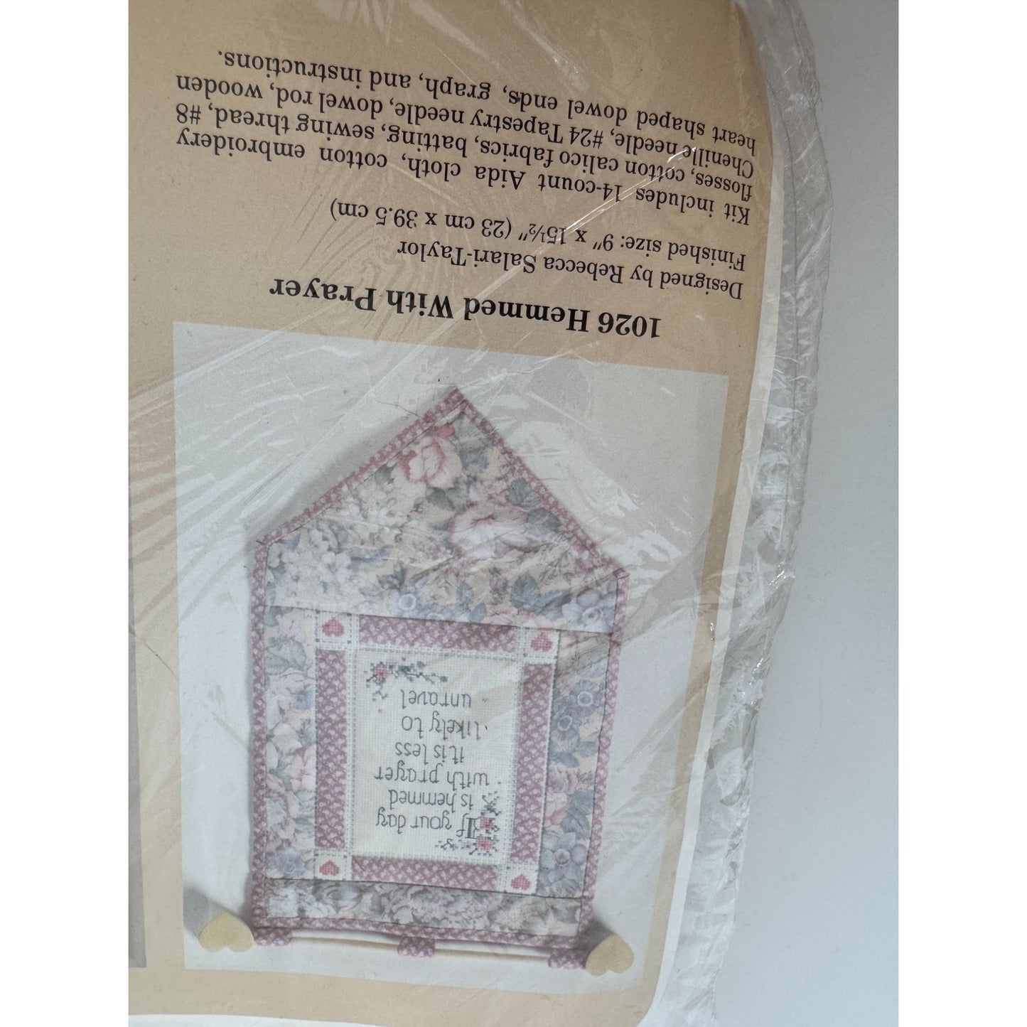 The Creative Circle Hemmed with Prayer Cross Stitch Kit Wall Hanging Tapestry