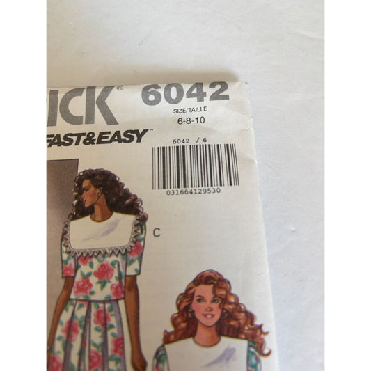 Butterick Sewing Pattern 6042 Misses Top Split Skirt Skort Pantskirt Culotte UC