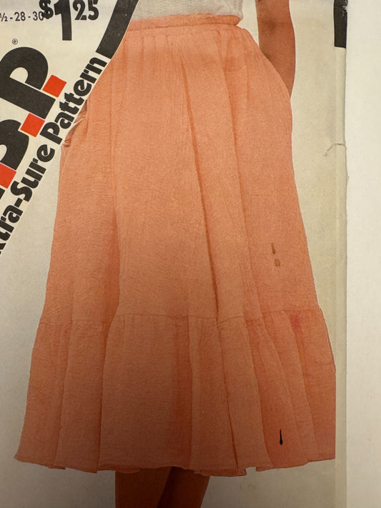 Simplicity Sewing Pattern 5113 Full Skirt Vintage 80s Prairie Cottagecore 12-16