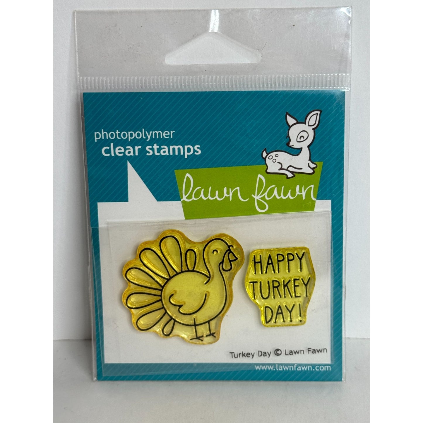 Lawn Fawn Photopolymer Clear Stamps Set Happy Turkey Day Thanksgiving Cardmaking