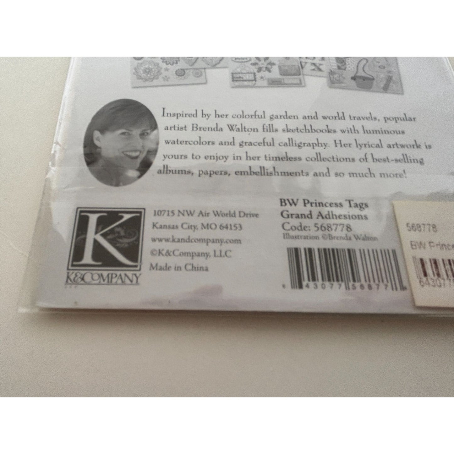 K and Company Grand Adhesions Dimensional Stickers Princess Tags Girly Girl 10pc