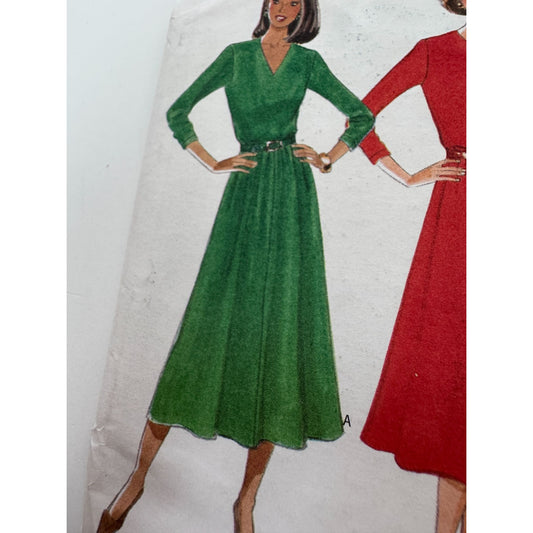 Butterick Sewing Pattern 4255 Misses Dress Cinched Waist 90s 12 14 16 Easy Uncut