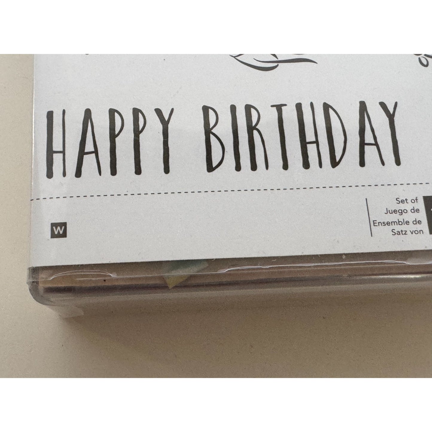 Stampin Up Wood Mounted Stamp Set Perennial Birthday Card Making Sentiments Word