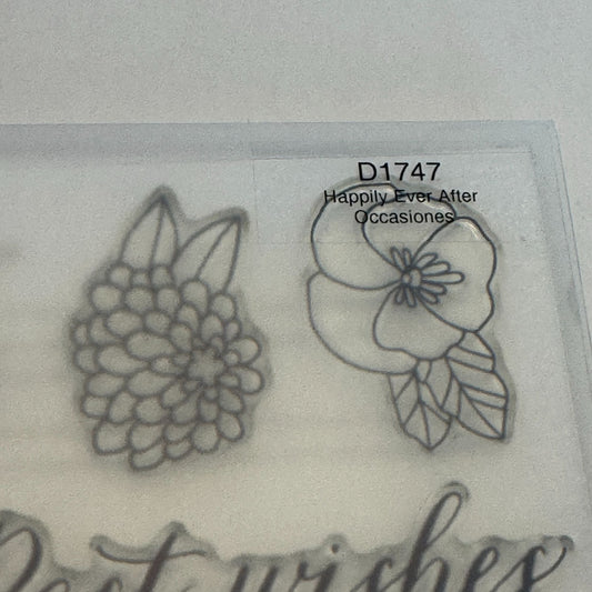 CTMH My Acrylix Acrylic Stamp Set D1747 Happily Ever After Wedding Card Making