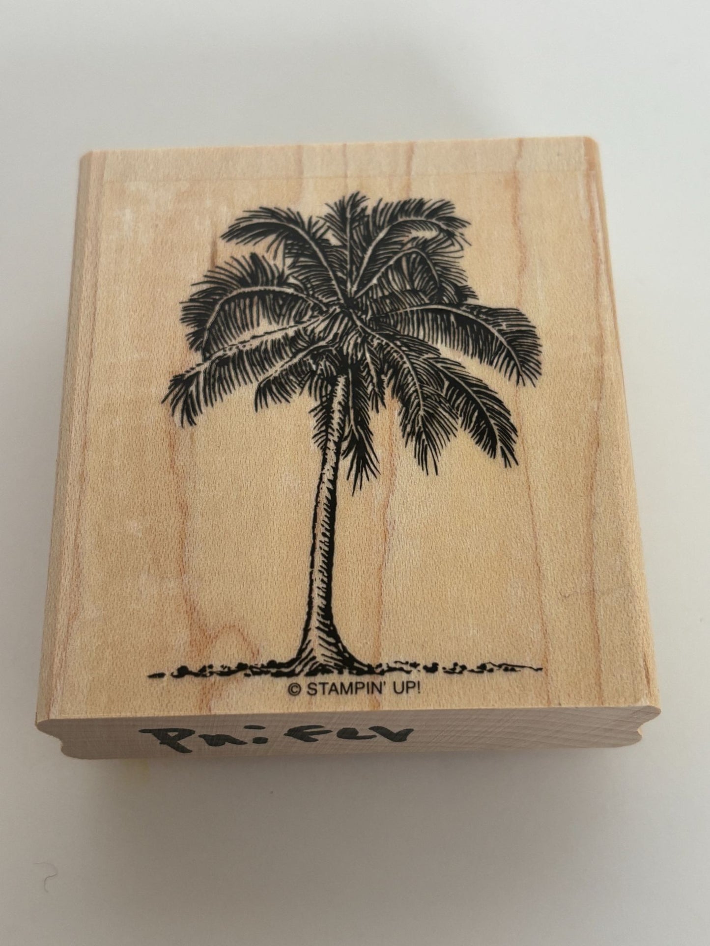 Stampin Up Rubber Stamp Palm Tree Tropical Beach Vacation Card Making Craft Wood