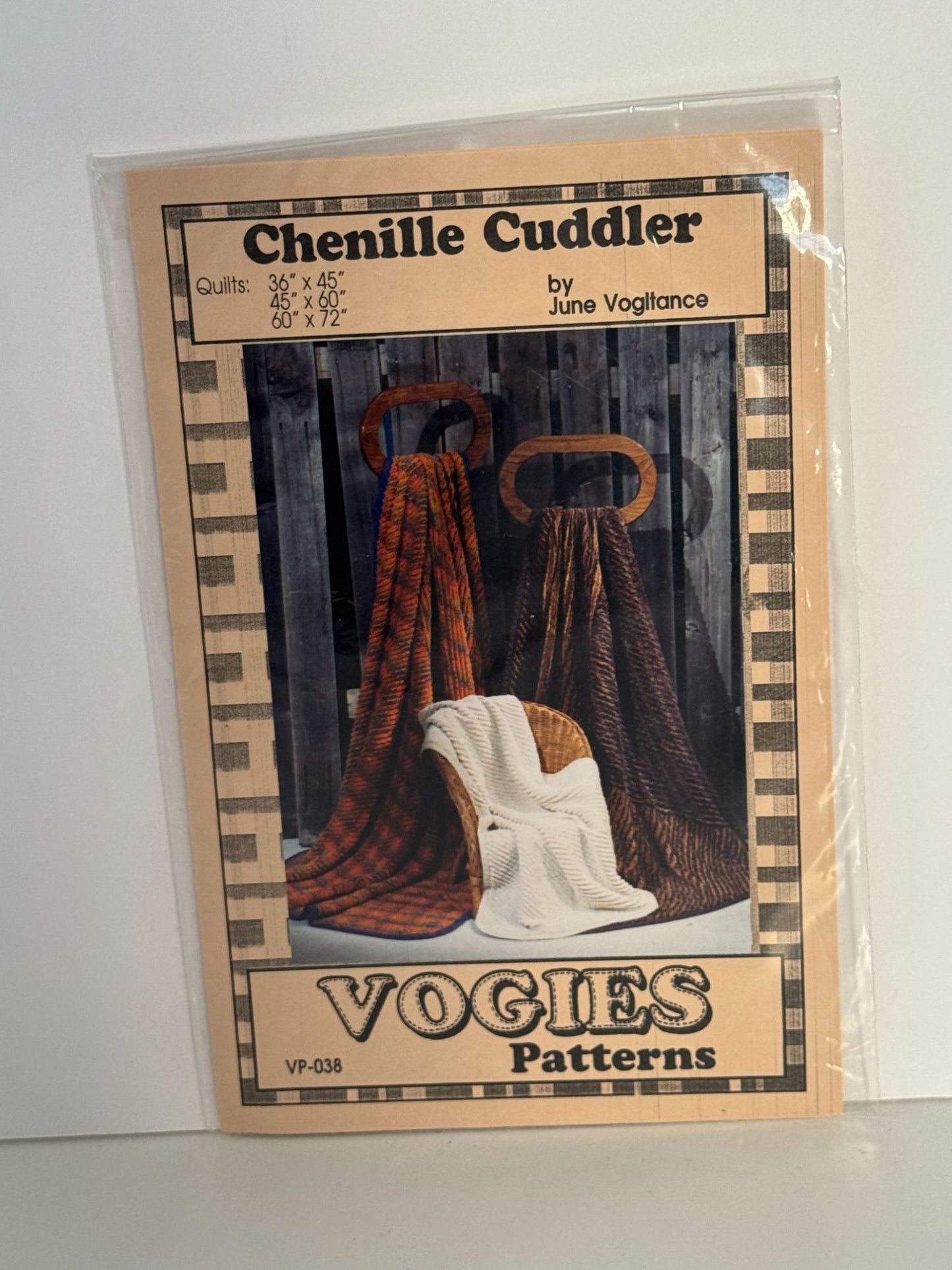 Vogies Quilt Pattern Chenille Cuddler June Voglance Quilting Cozy Winter Flannel