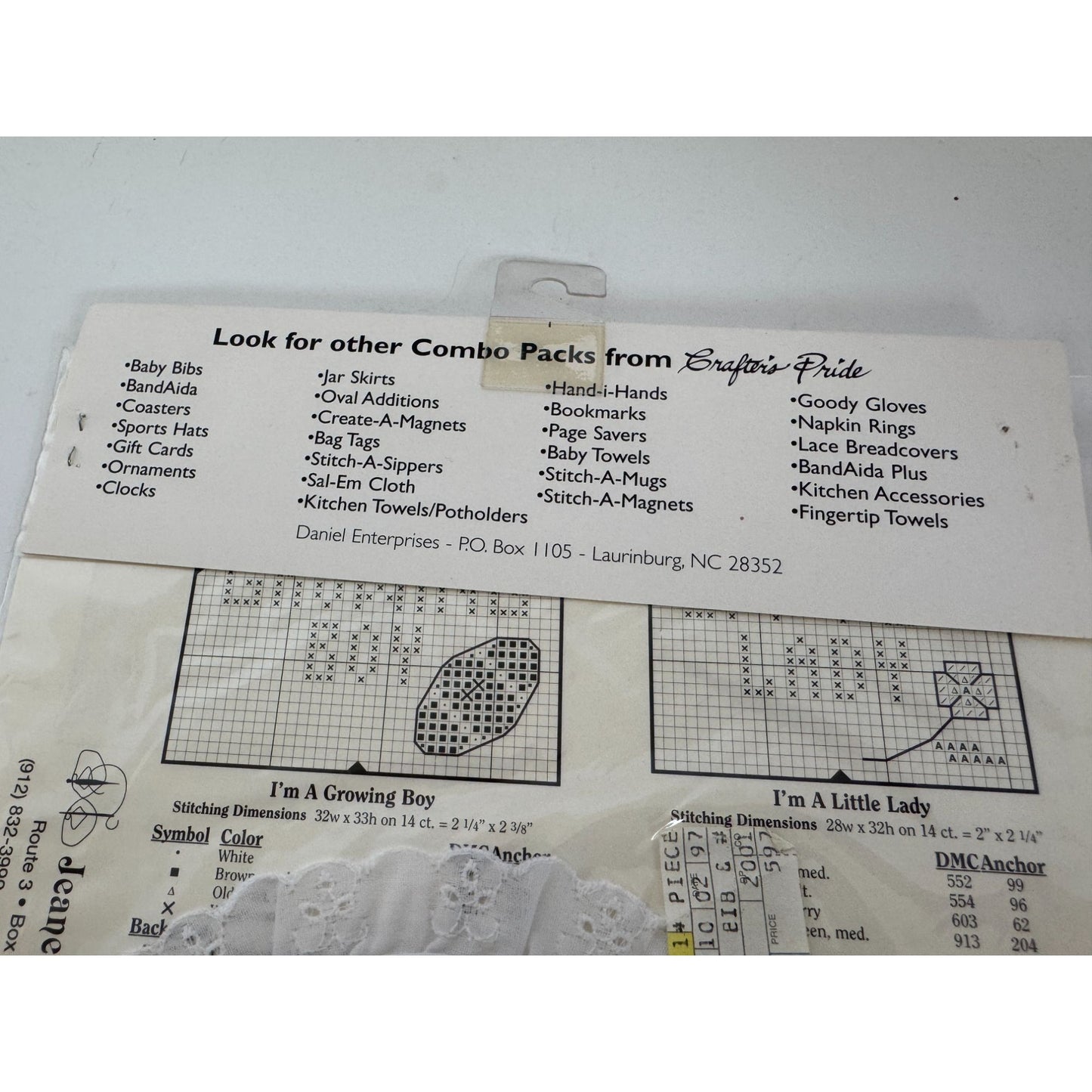 Jeanette Crews Designs Cross Stitch Pattern Baby Bibs Crafters Pride Cat Dog 416