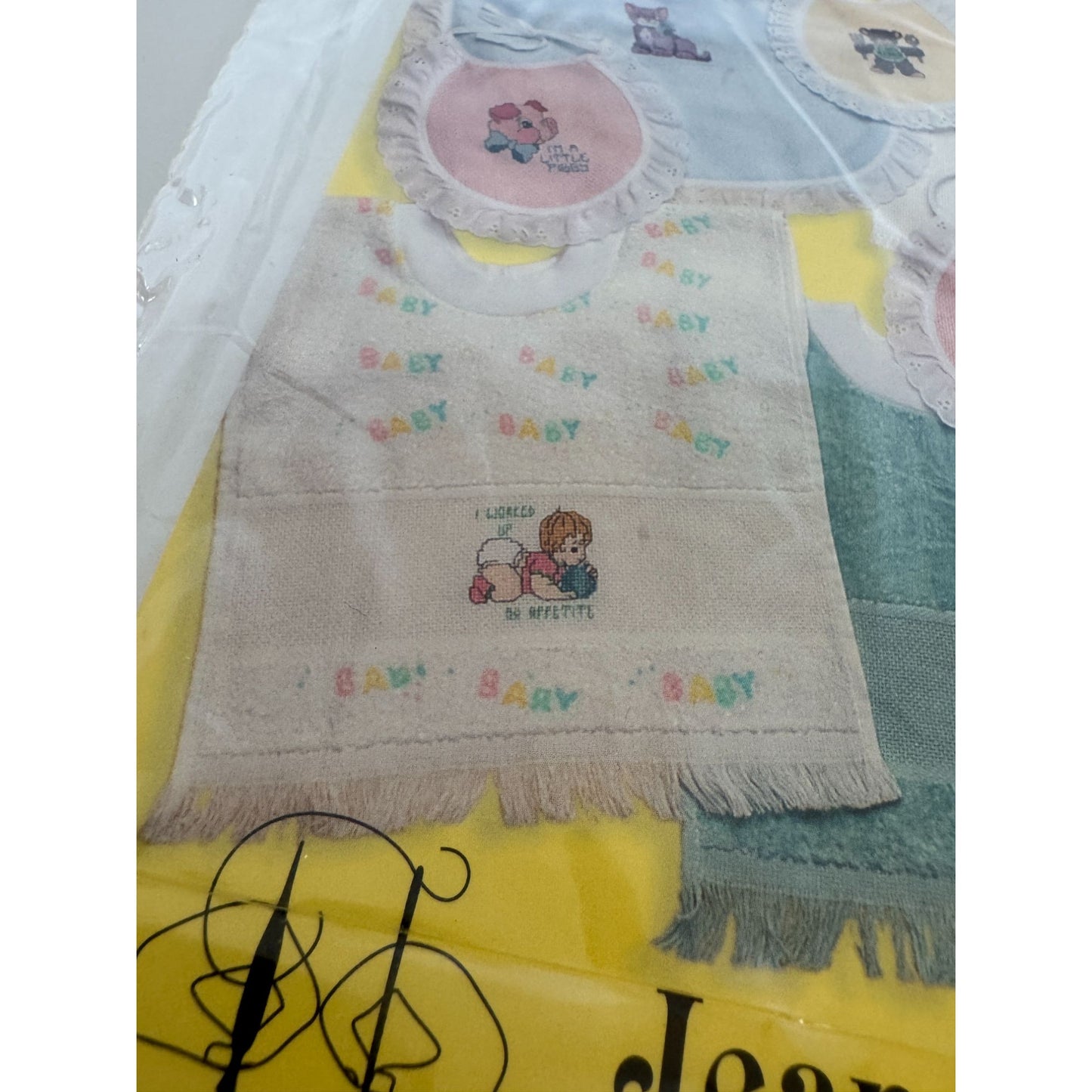 Jeanette Crews Designs Cross Stitch Pattern Baby Bibs Crafters Pride Cat Dog 416