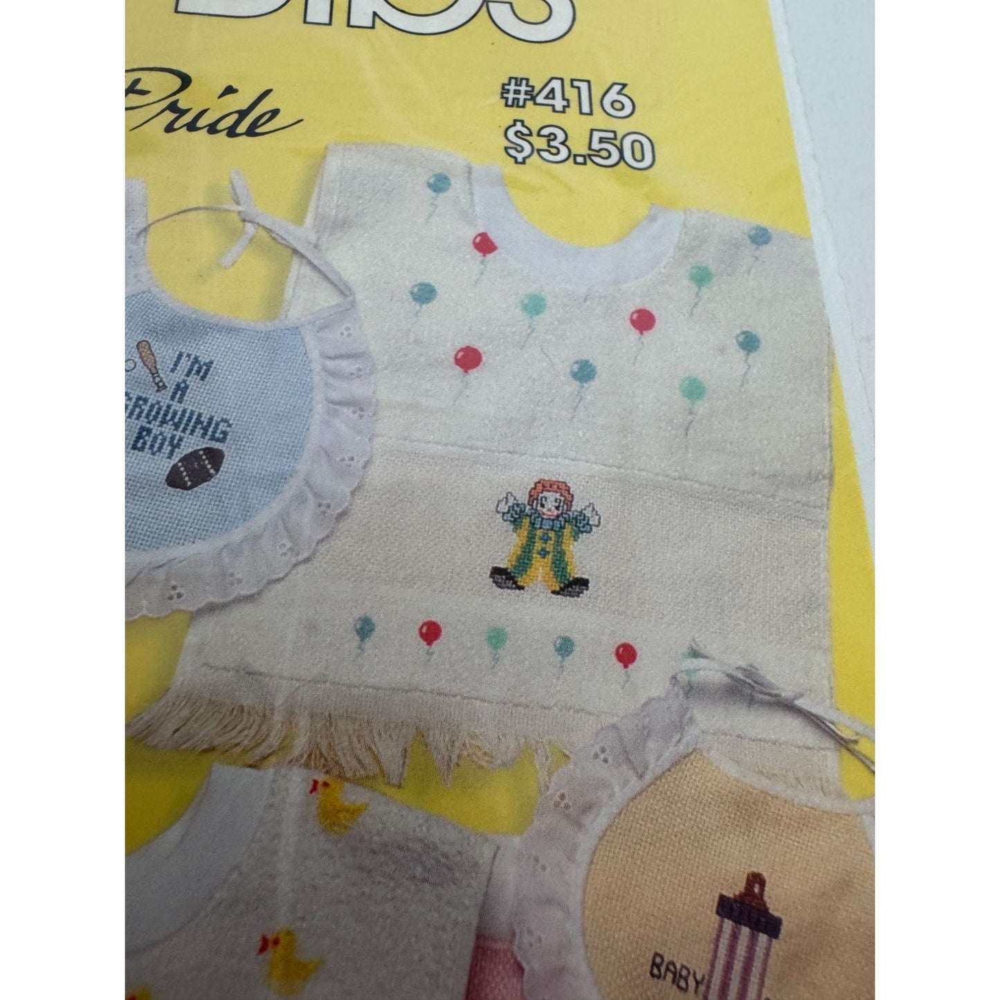 Jeanette Crews Designs Cross Stitch Pattern Baby Bibs Crafters Pride Cat Dog 416