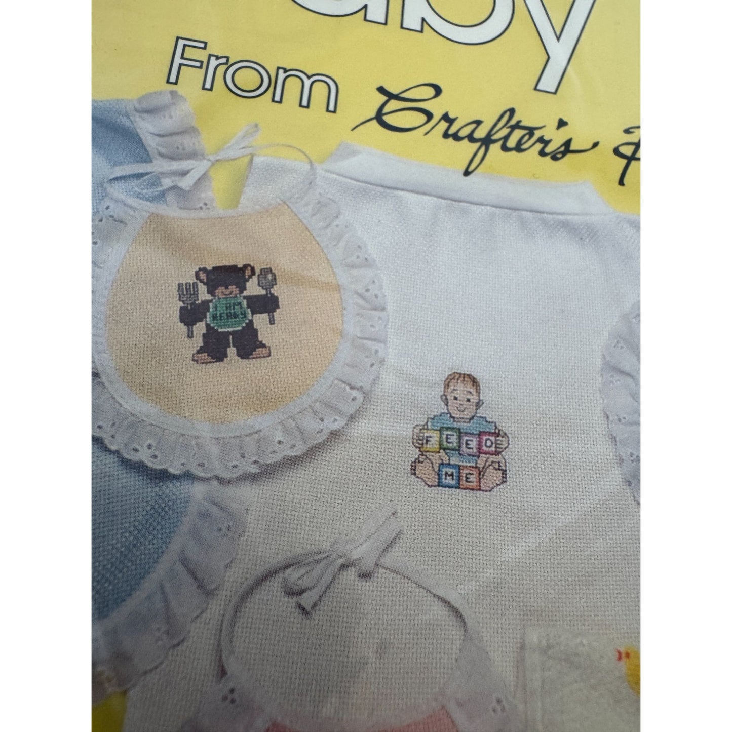 Jeanette Crews Designs Cross Stitch Pattern Baby Bibs Crafters Pride Cat Dog 416