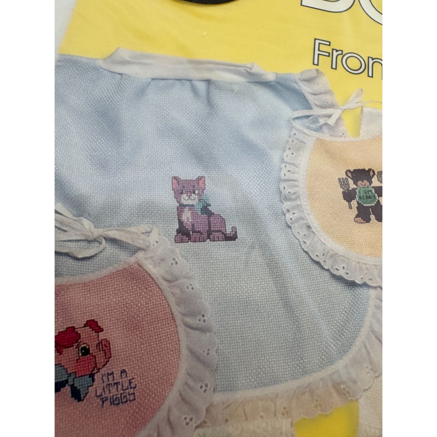 Jeanette Crews Designs Cross Stitch Pattern Baby Bibs Crafters Pride Cat Dog 416