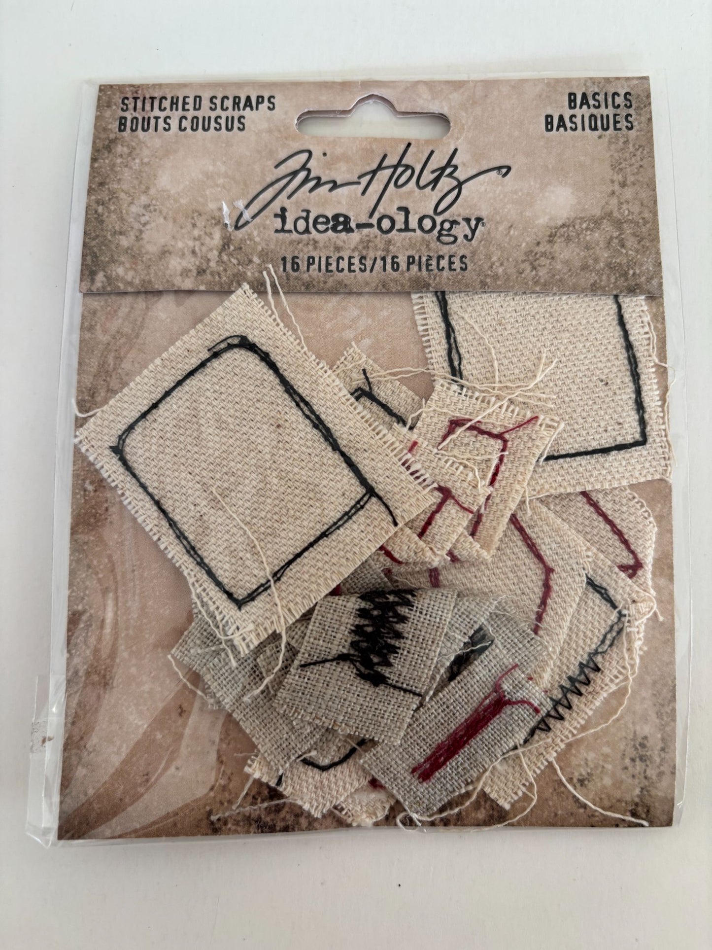 Tim Holtz Idea-Ology Stitched Scraps Fabric Embellishments Junk Journaling Craft