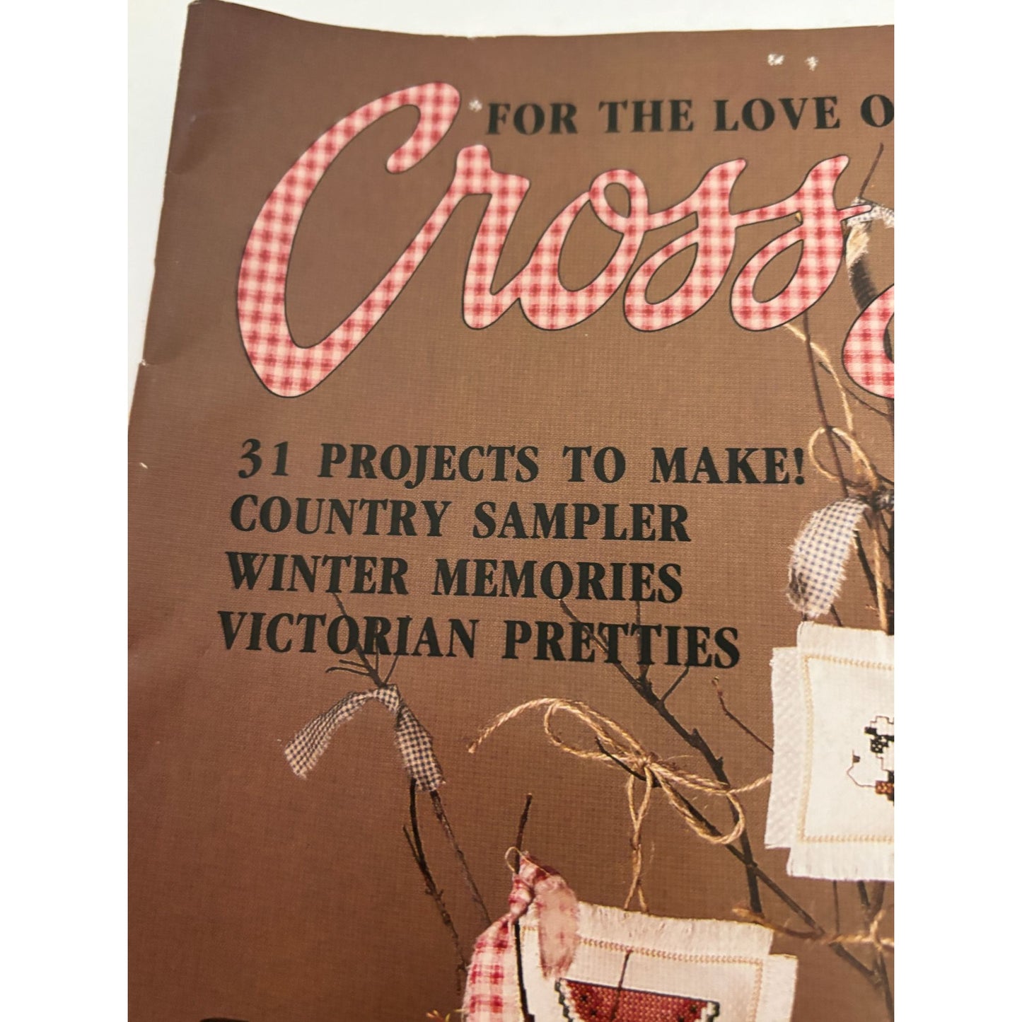 For The Love Of Cross Stitch Magazine January 1989 Country Sampler Patterns Cat
