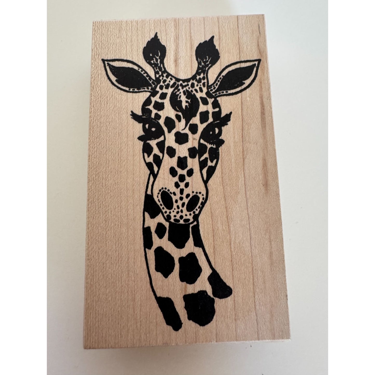 The Artful Stamper Rubber Stamp Giraffe Face Zoo Animal Safari Card Making Craft