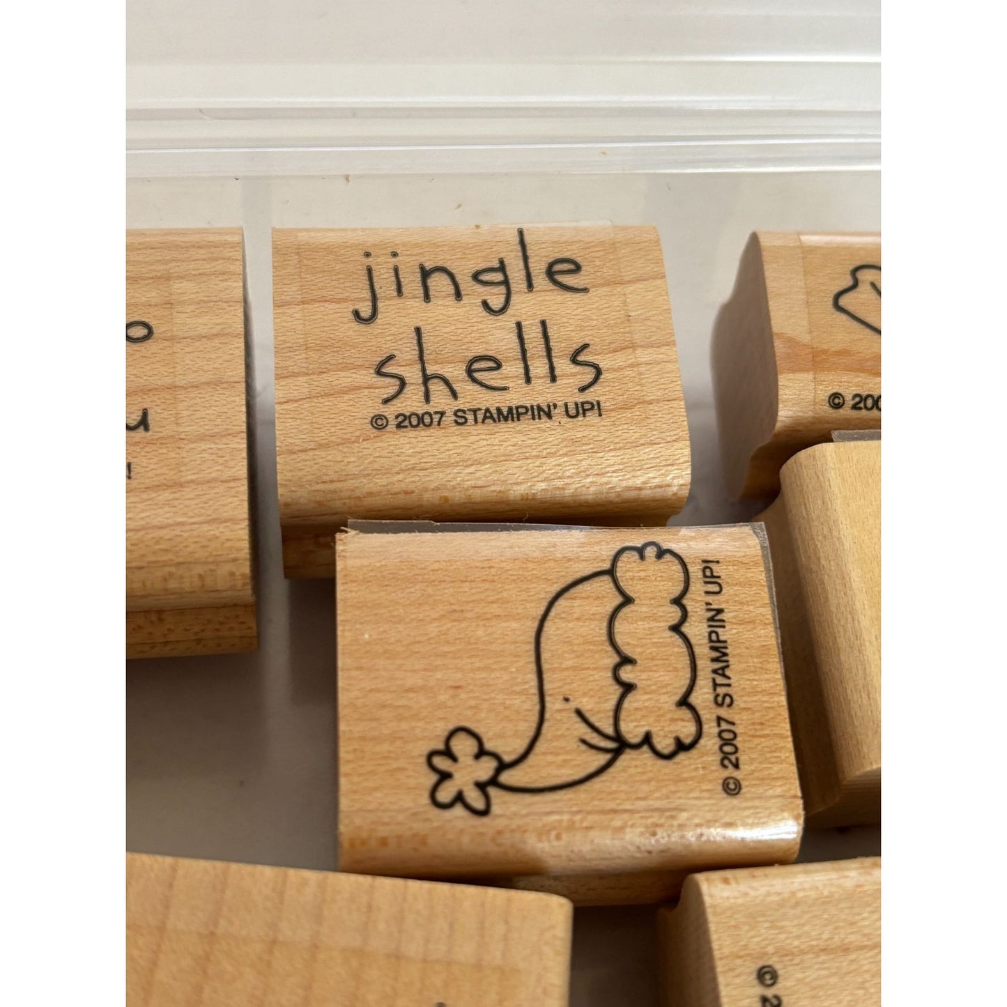 Stampin Up Rubber Stamp Set Crab and Company Funny Puns Beach Jingle Shells