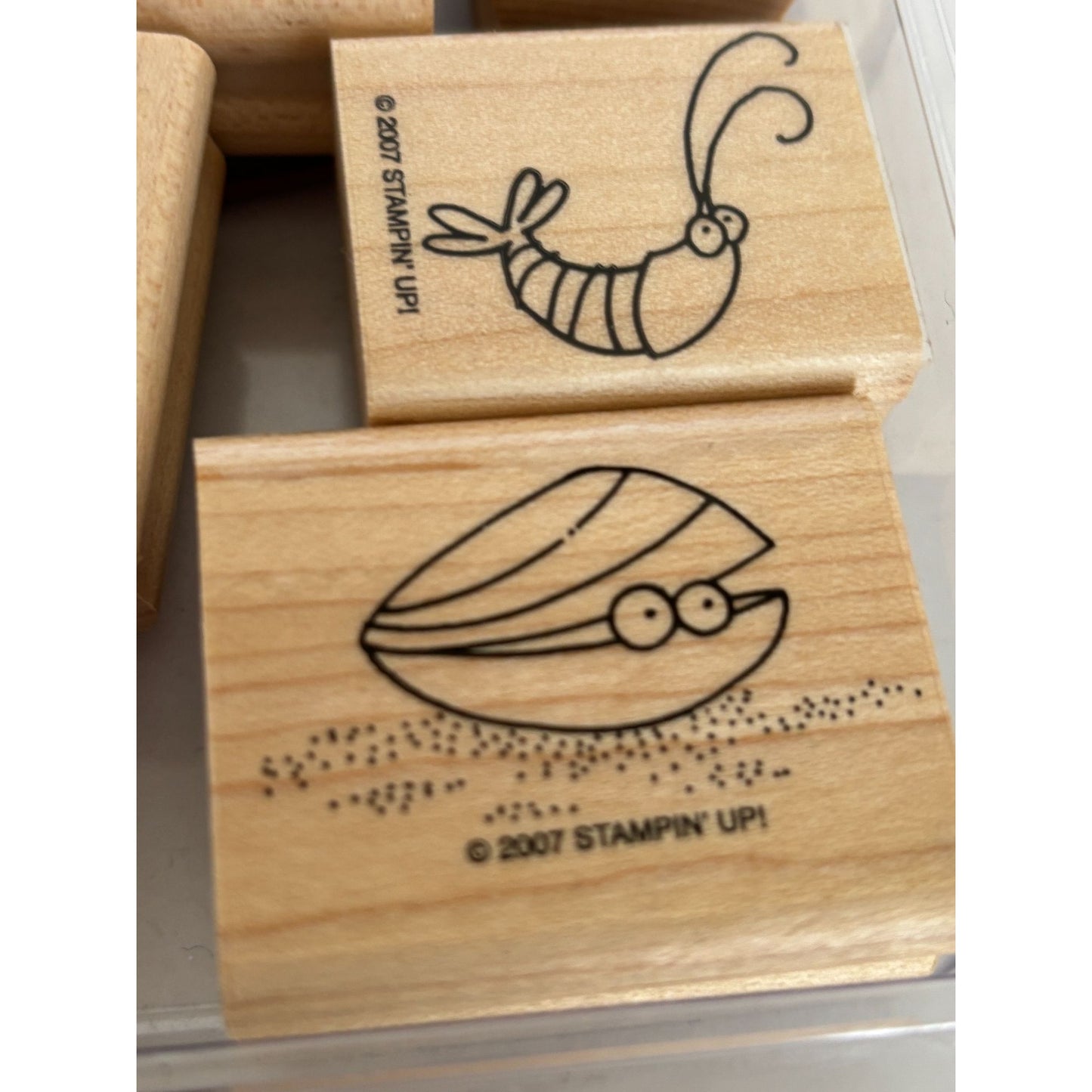 Stampin Up Rubber Stamp Set Crab and Company Funny Puns Beach Jingle Shells
