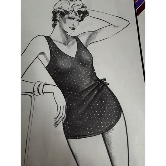 Stretch and Sew Sewing Pattern 1330 Skirted Swimsuit Bathing Suit Modest Uncut