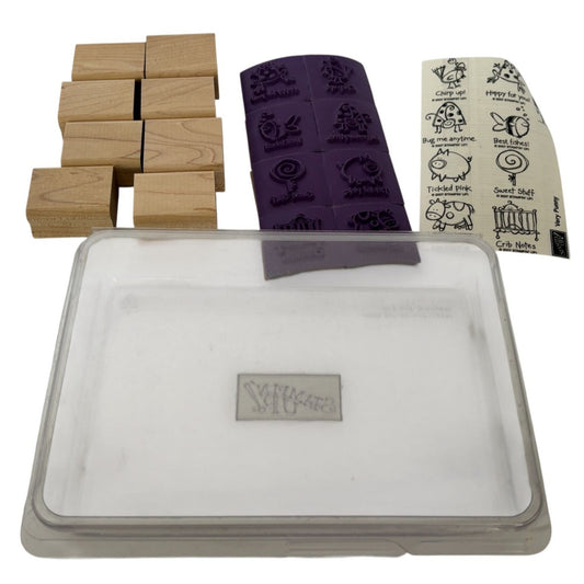 Stampin Up Rubber Stamp Set Very Punny Funny Puns Animal Best Fishes Wishes Word