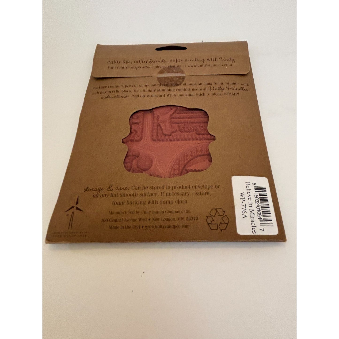 Unity Stamp Company Rubber Stamp Set Believe In Miracles Christmas Making a List