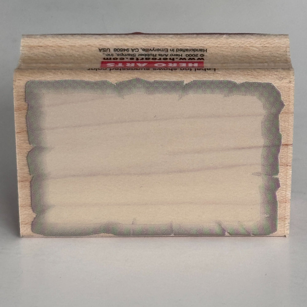 Hero Arts Rubber Stamp Rectangle Background Label Frame Distressed Border C2053 Cardmaking Scrapbooking Paper Crafting
