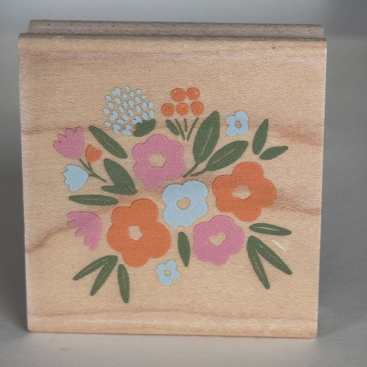 Stampabilities Rubber Stamp Flower Cluster Garden Mothers Day Card Making Craft Wood Mounted Spring