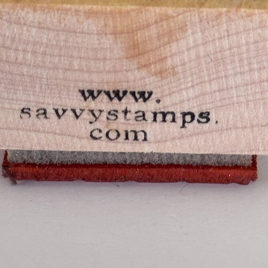 Savvy Stamps Rubber Stamp Polka Dot Background Pattern Rectangle Cardmaking Wood