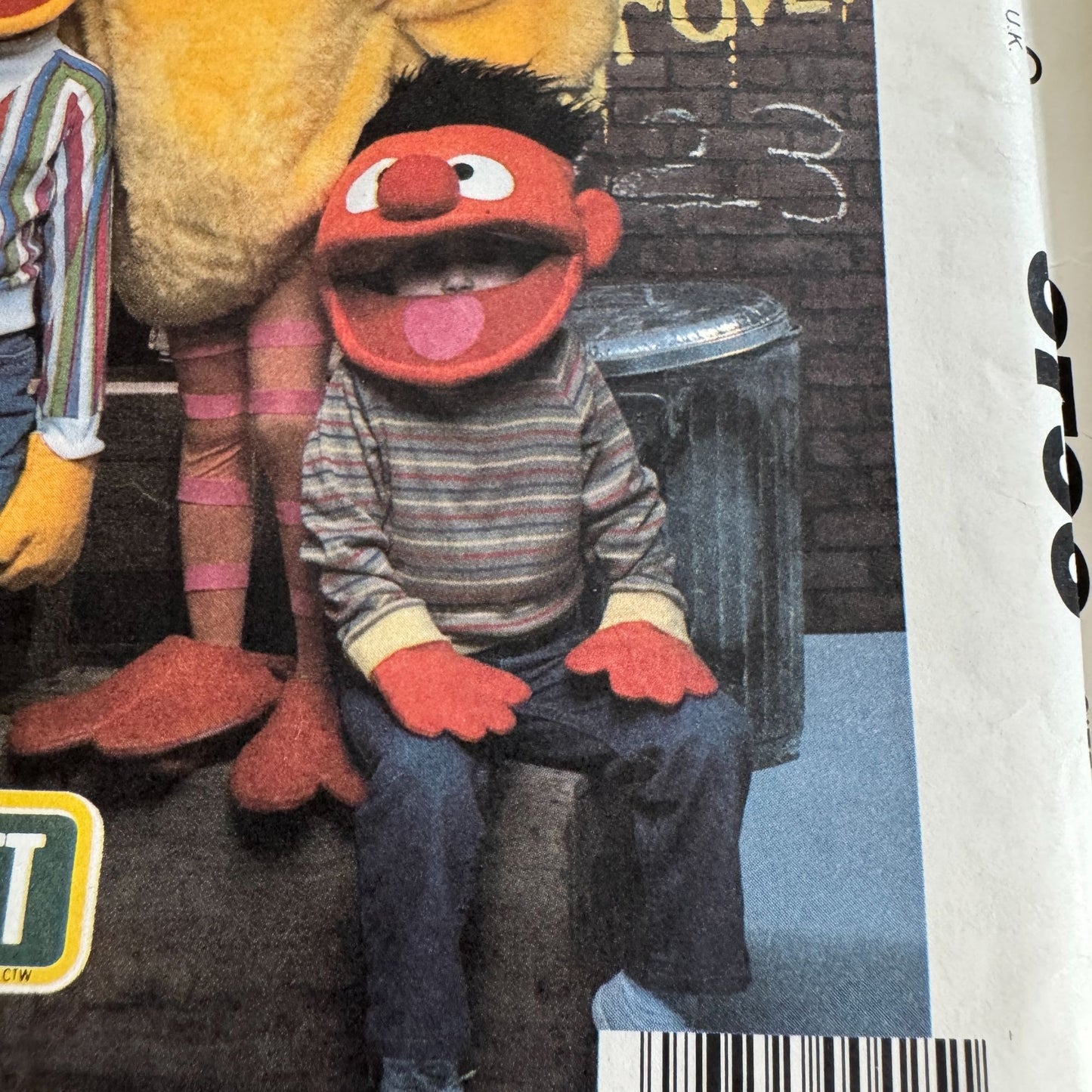 McCalls Sewing Pattern 8793 Sesame Street Costume Big Bird Bert Ernie S 4-6 UC