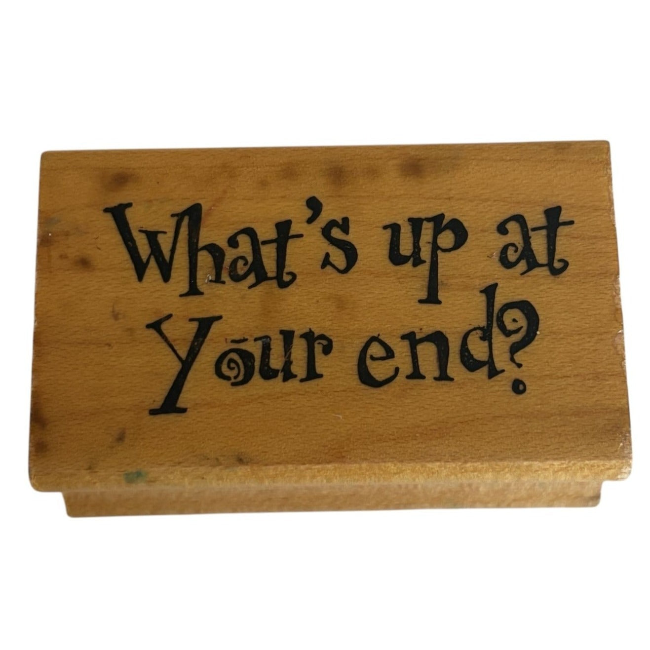 Art Impressions Rubber Stamp Whats Up at your end Card Making Words Question Wit