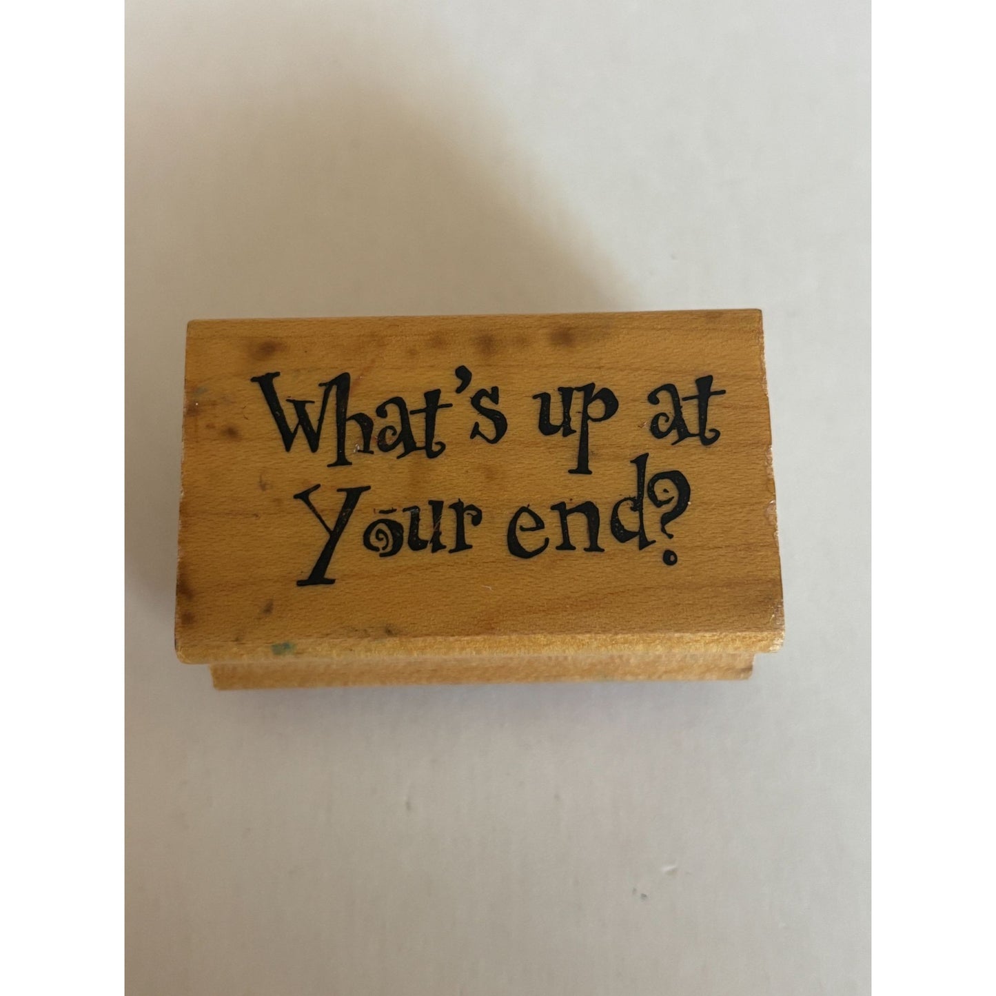Art Impressions Rubber Stamp Whats Up at your end Card Making Words Question Wit