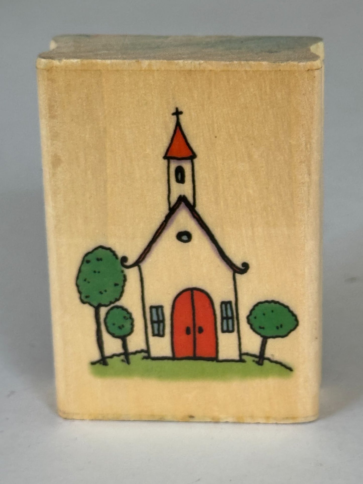 Uptown Rubber Stamp Little Church Wedding Chapel Christian Religious Card Making