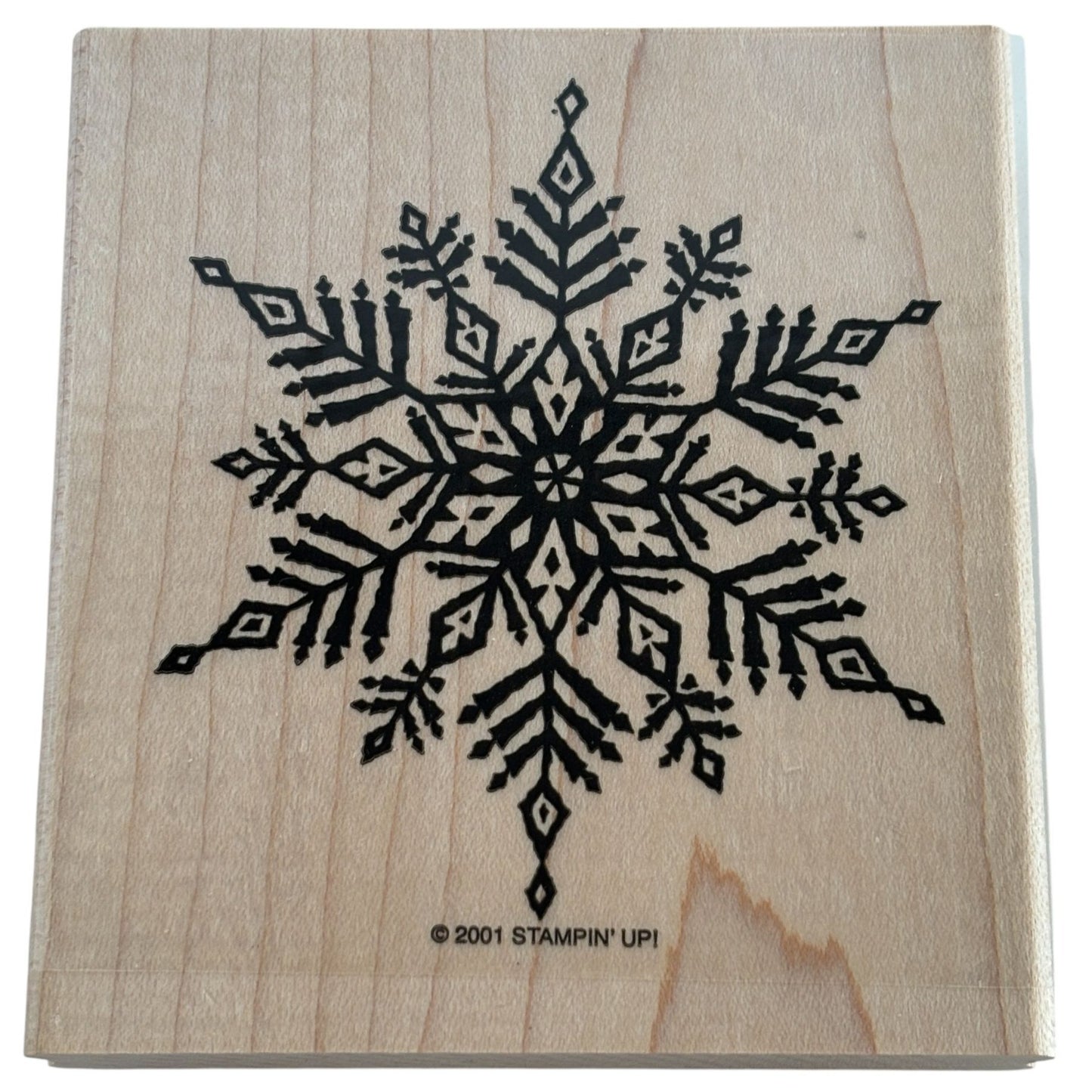 Stampin Up Rubber Stamp Christmas Snowflake Holiday Card Making Large Background