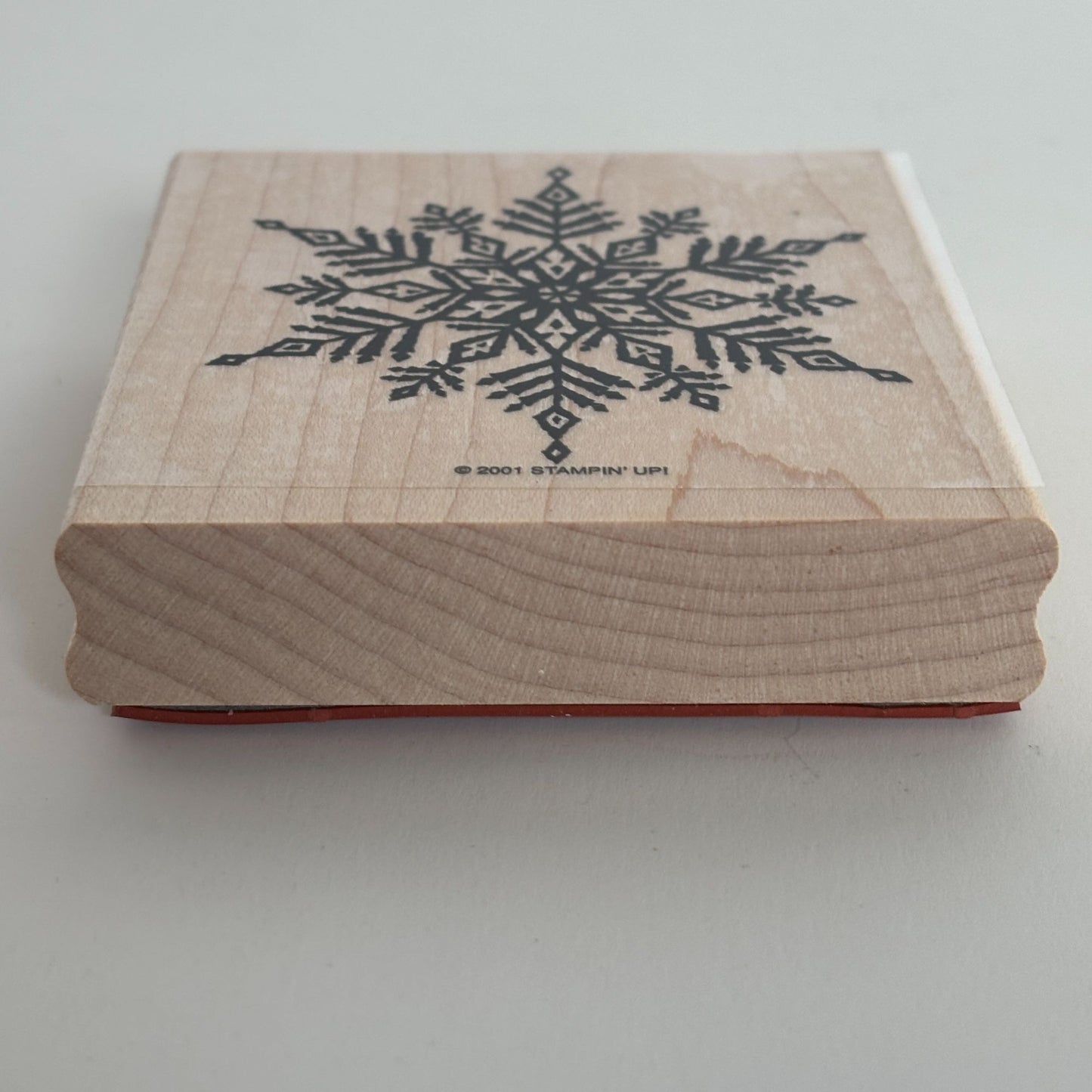 Stampin Up Rubber Stamp Christmas Snowflake Holiday Card Making Large Background
