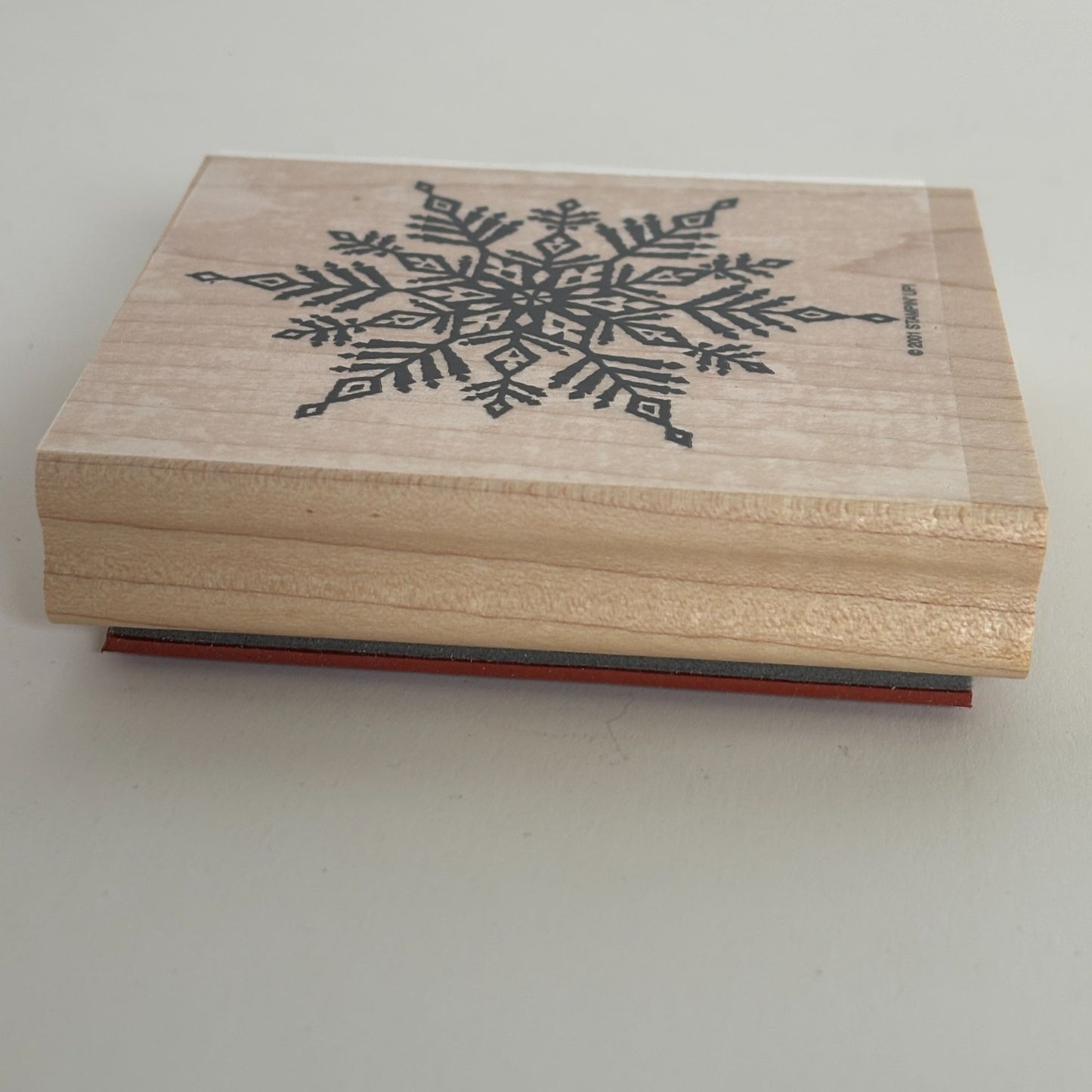 Stampin Up Rubber Stamp Christmas Snowflake Holiday Card Making Large Background