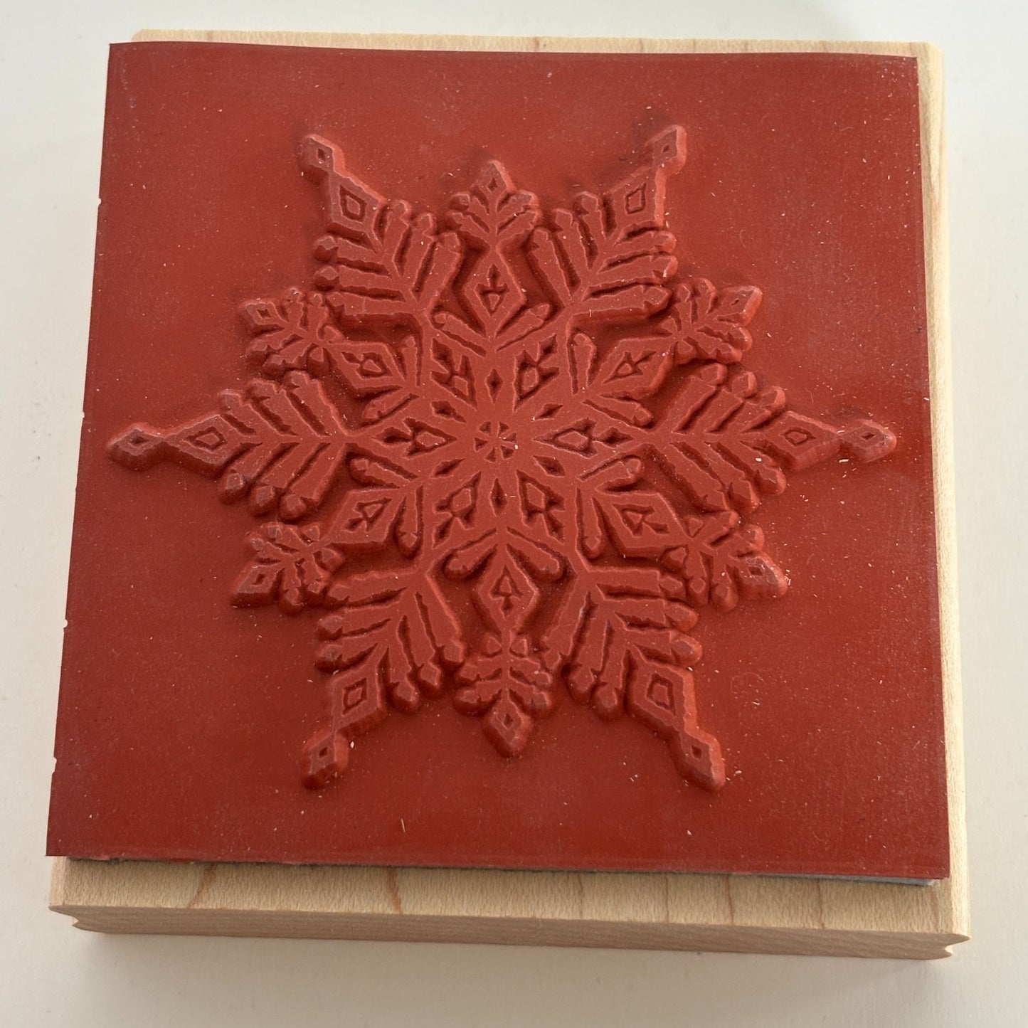 Stampin Up Rubber Stamp Christmas Snowflake Holiday Card Making Large Background