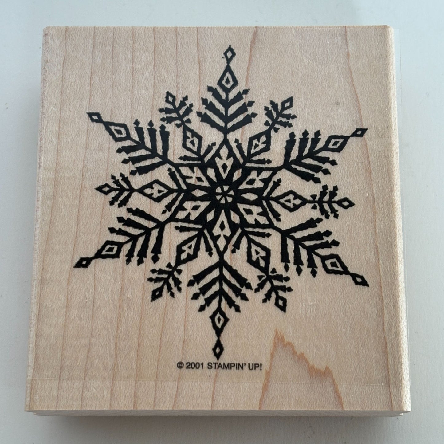 Stampin Up Rubber Stamp Christmas Snowflake Holiday Card Making Large Background