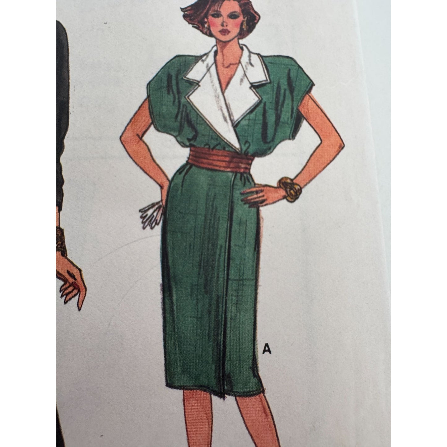 Vogue Sewing Pattern 9769 Wrap Dress 1980s Fashion Vintage Uncut 12 14 16