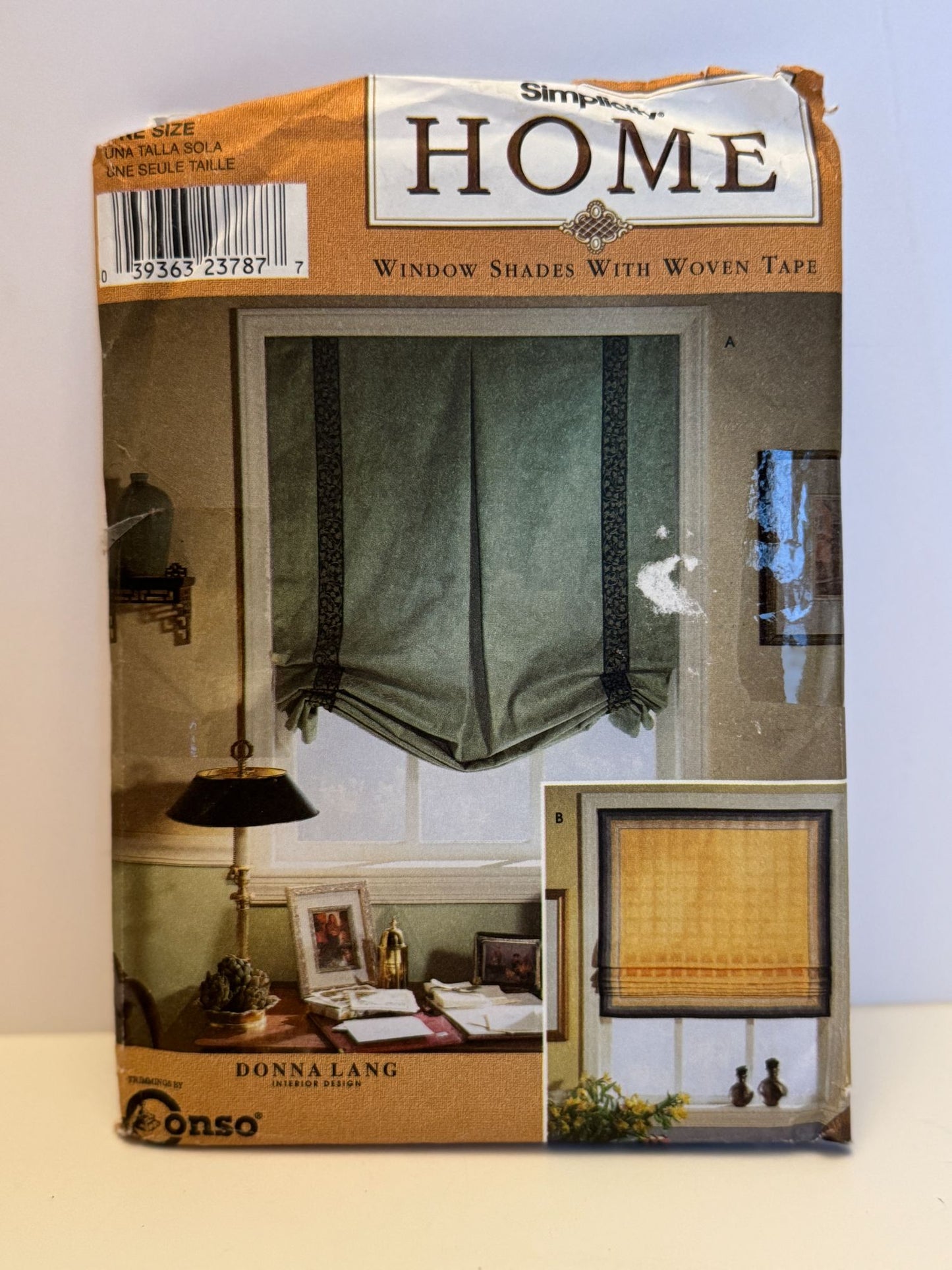 Simplicity Sewing Pattern 9117 Home Decor Window Shades With Woven Tape Uncut