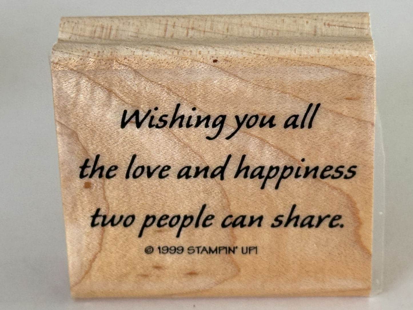 Stampin Up Rubber Stamp Wedding Card Wish Love Happiness Two People Can Share