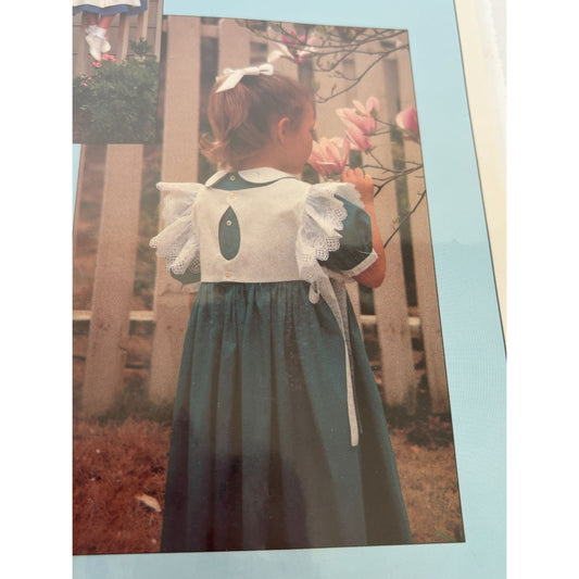 Chery Williams Heirloom Sewing Pattern Empire Waist Dress Pinafore Smocking Bib