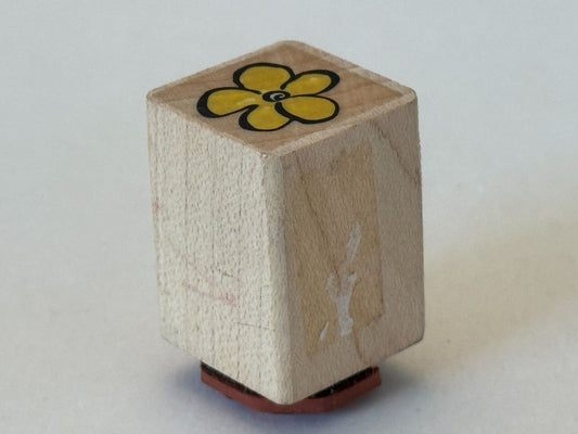 Flower Rubber Stamp Spring Garden Nature Wood Mounted