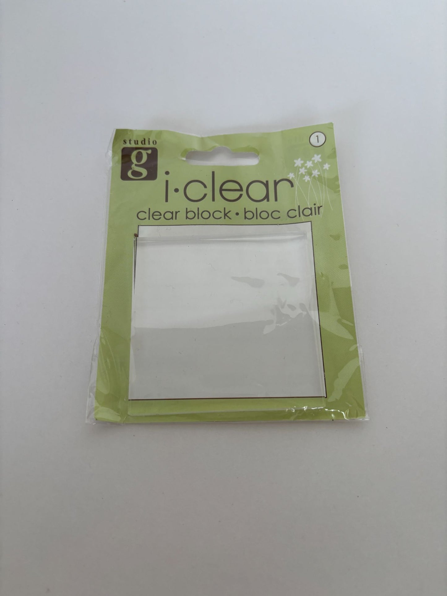 Studio G Clear Acrylic Block Square For Stamping I-Clear 2.5 inches Hampton Art